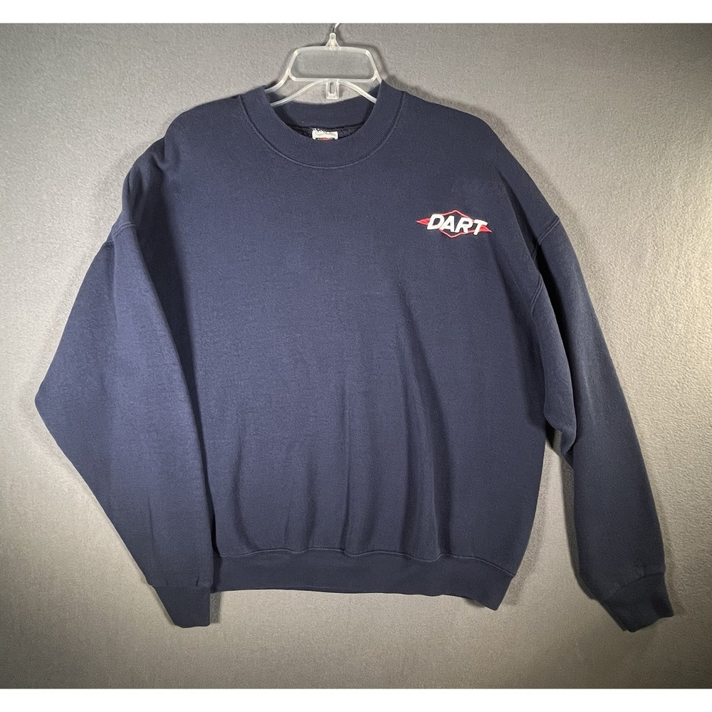 VTG Dart Navy Fruit Of The Loom Sweatshirt XL Automotive Racing Drag Hot Rod